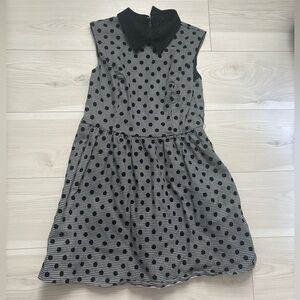 Vera Mode Polka Dot A Line Collared Dress